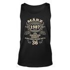 36 Geburtstag Geschenk Mann Mythos Legende März 1987 Tank Top