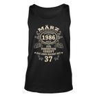 37 Geburtstag Geschenk Mann Mythos Legende März 1986 Tank Top