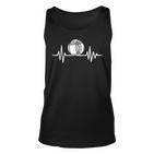 Basketball Herzschlag Herren Unisex TankTop, Sportliches Design in Schwarz