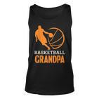 Basketball Opa Schwarzes Unisex TankTop mit Spielergrafik