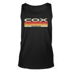 Cox Nachname Retro Sunset Unisex TankTop, 80er 90er Jahre Geburtstag Familientreffen