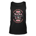 Damen Unisex TankTop Mama und Oma Rocker mit Blumen & Vintage-Schrift