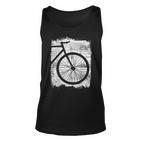 Fahrrad-Silhouette Grafik-Unisex TankTop in Schwarz, Stilvolles Radfahrer-Tee