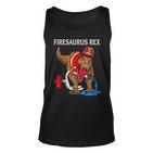 Feuerwehrmann Rex Dinosaurier Unisex TankTop, Kinder Tee für Jungen