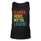 Gamer Hero Myth Legend Vintage Gaming Tank Top