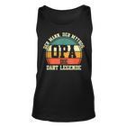 Herren Dart Opa Großvater Dartsspieler Darts Tank Top