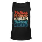 Herren Vater Ehemann Mountainbike Legende Vatertag Biker Tank Top