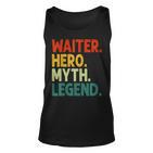 Herren Waiter Hero Myth Legend Retro Vintage Kellner Tank Top