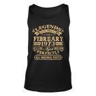 Legenden Februar 1973, 50. Geburtstag Mann Unisex TankTop