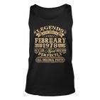 Legenden Februar 1978 Unisex TankTop, 45. Geburtstags Unisex TankTop für Männer