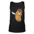 Lustiges Hot Dog Dabbing Unisex TankTop, Tanzendes Würstchen Design