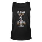 Lustiges Zebra Slogan Unisex TankTop Zebras Sind Süß in Schwarz