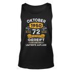 Oktober 1950 Lustige Geschenke 72 Geburtstag Tank Top