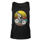 Radfahrer-Silhouette Unisex TankTop im Retro-Stil der 70er, Vintage-Design