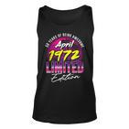 Retro Vintage April 1972 Unisex TankTop, Geburtstagsparty für Männer & Frauen