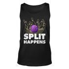 Split Happens I Bowling Kegeln Pin Kugel Kegelverein Tank Top