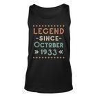 Vintage Legend Seit Oktober 1933 Geburtstag Männer Frauen Tank Top