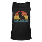 Vintage Malteser Hunde Hunderasse Hundeliebhaber Hund Tank Top