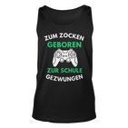 Zum Zocken Geboren Zur Schule Gezwungen Konsole Gaming V2 Tank Top