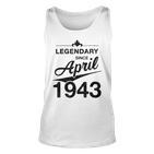 80 Geburtstag 80 Jahre Alt Legendär Seit April 1943 V6 Tank Top