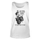 Motorrad Fahrerin Babe Lady Vintage Retro Bikerin Biker Tank Top