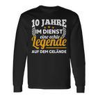 10 Jahre Im Dienst Legende Auf Dem Gelände Dienstjubiläum Langarmshirts