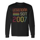 15 Geburtstag Legendär Seit 2007 Geschenk Langarmshirts