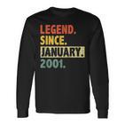 22 Geburtstag Legende Seit Januar 2001 22 Jahre Alt Langarmshirts