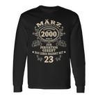 23 Geburtstag Geschenk Mann Mythos Legende März 2000 Langarmshirts