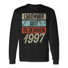 25 Geburtstag Mann 25 Jahre Legendär Seit Dezember 1997 Langarmshirts