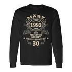 30 Geburtstag Geschenk Mann Mythos Legende März 1993 Langarmshirts