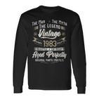 40. Geburtstag Herren Langarmshirts Vintage 1983 Mythos Legende Mann