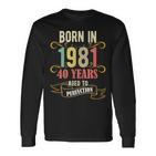 40 Geburtstag Männer 40 All Legends Are Born In März 1981 Langarmshirts