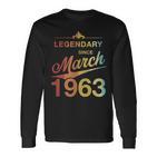 60 Geburtstag 60 Jahre Alt Legendär Seit März 1963 V3 Langarmshirts