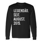 8 Geburtstag Geschenk 8 Jahre Legendär Seit August 2015 Langarmshirts