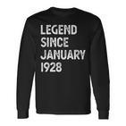 95 Geburtstag Männer Frauen Legende Seit Januar 1928 Langarm Langarmshirts