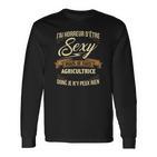 Agricultrice Sexy Spruch Langarmshirts, Lustiges Bauerinnen Tee