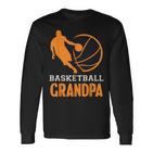 Basketball Opa Schwarzes Langarmshirts mit Spielergrafik