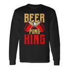 Beer Pong King Alkohol Trinkspiel Beer Pong V2 Langarmshirts