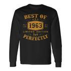 Best Of 1963 Jahrgang 60 Geburtstag Herren Damen Geschenk Langarmshirts