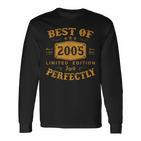 Best Of 2005 Jahrgang 18 Geburtstag Herren Damen Geschenk Langarmshirts