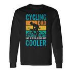 Cycling Dad Langarmshirts für Herren, Cool Papa Radfahrer Design