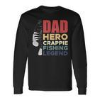 Dad Hero Crappie Fishing Legend Vatertag V2 Langarmshirts