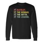 Damen Kaykay Langarmshirts: Die Frau, Der Mythos, Die Legende, Retro Vintage