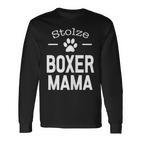 Damen Stolze Boxer Mama Dog Hunde Mutter Haustier Langarmshirts