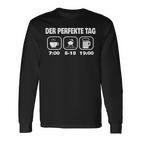 Der Perfekte Tag Kaffee Grillen Bier Bbq Grillmeister Grill Langarmshirts