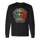 Fantastisch Seit April 1966 Männer Frauen Geburtstag Langarmshirts