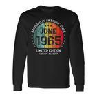 Fantastisch Seit Juni 1965 Männer Frauen Geburtstag Langarmshirts