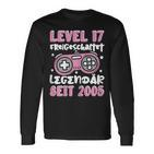 Gamer Girl Level 17 Langarmshirts, Zockerin 2005 Geburtstags-Outfit