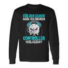 Gamer Zocker Controller Langarmshirts, Lustiger Spruch zum Zocken